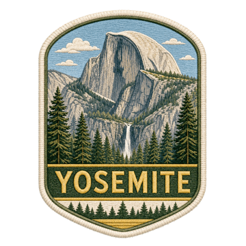 Yosemite as an embroidered patch