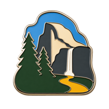Yosemite as an enamel pin